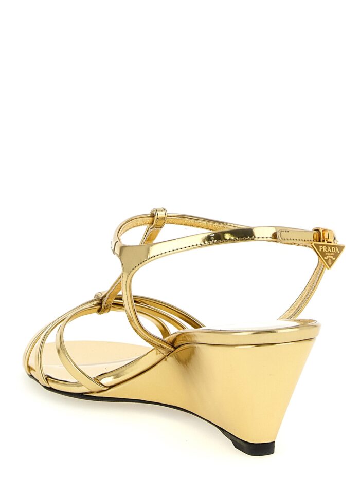 PRADA Laminated Leather Sandals
