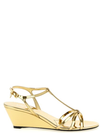 PRADA Laminated Leather Sandals