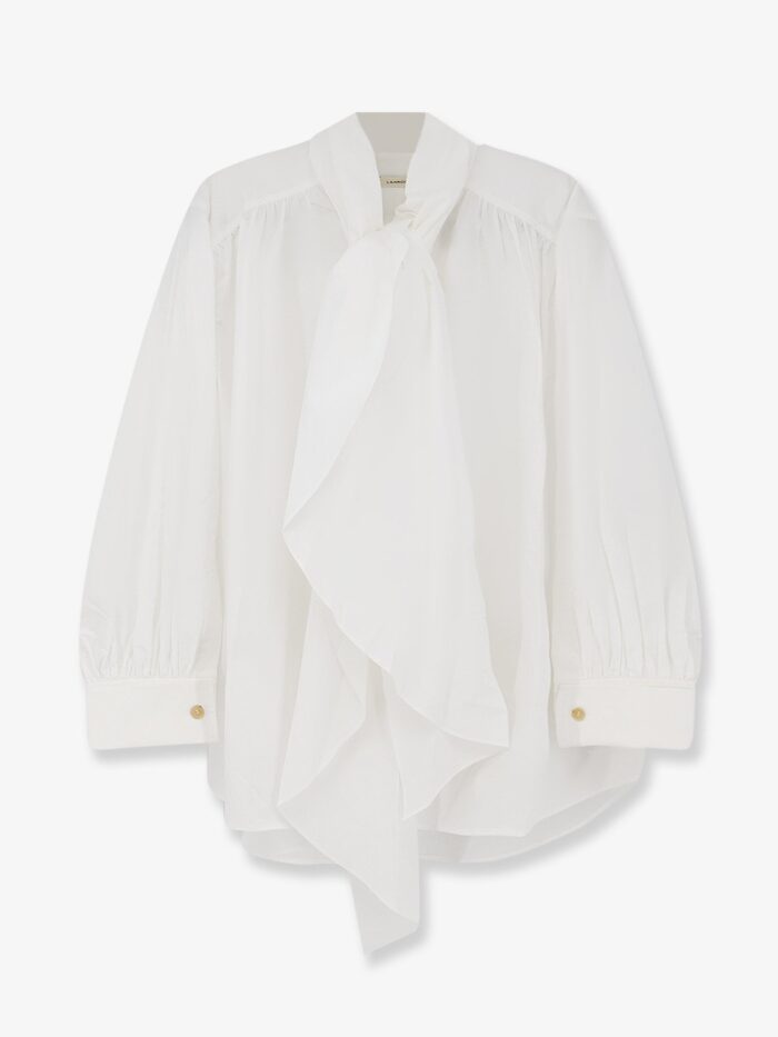LAMRONS Cotton Shirt With Knot Detail