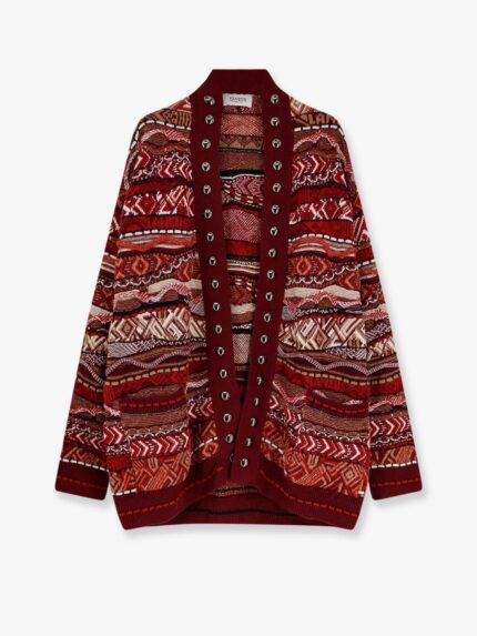 Laneus Cardigan With Multicolored Inlays