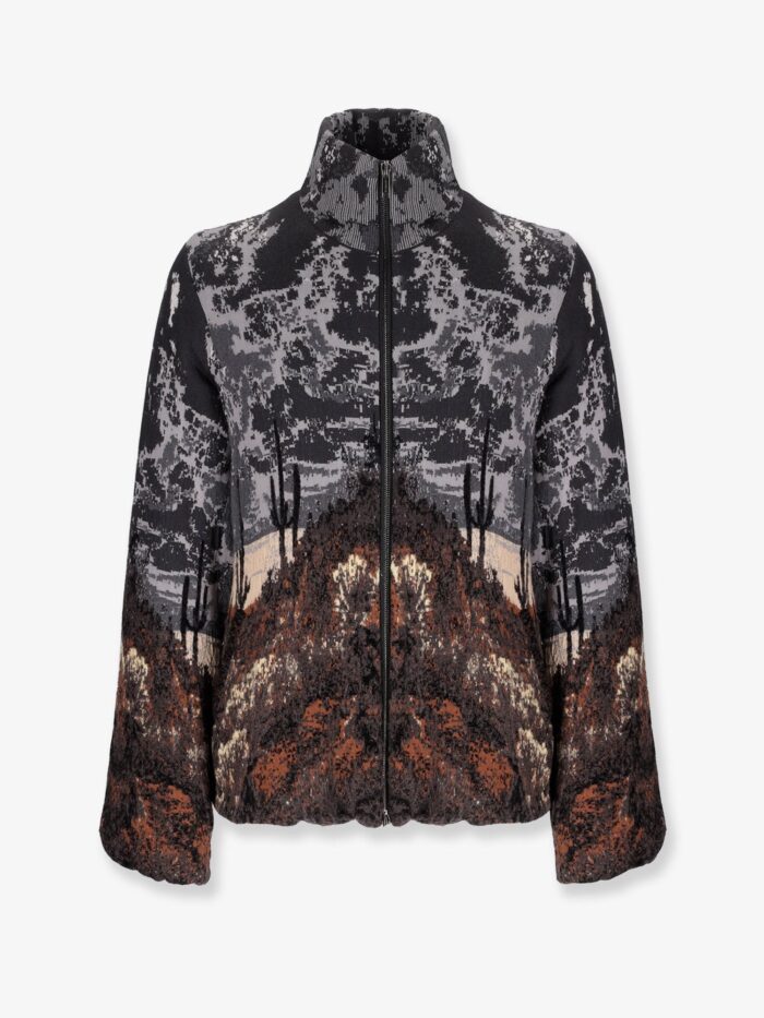 Laneus Knitted Cotton And Wool Jacket