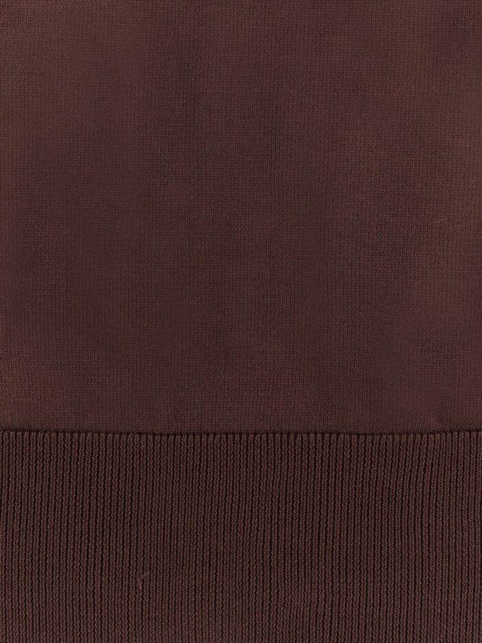 Laneus Knitted Polo Shirt With Ribbed Profiles