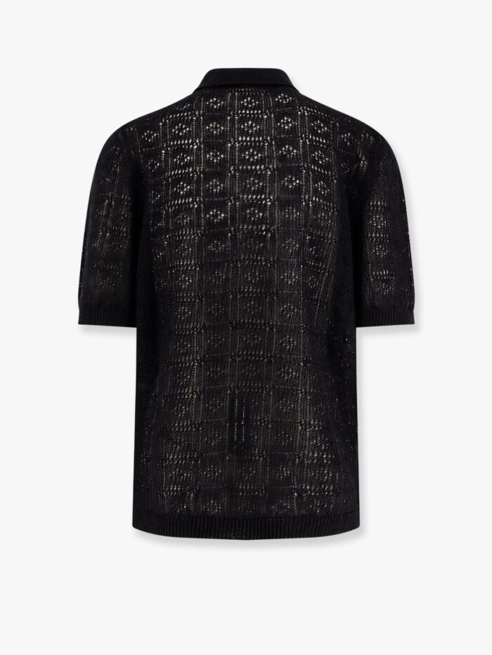 Laneus Perforated Linen And Cotton Cardigan