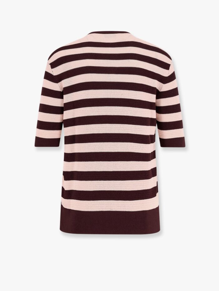 Laneus Striped Knitted Cotton Sweater