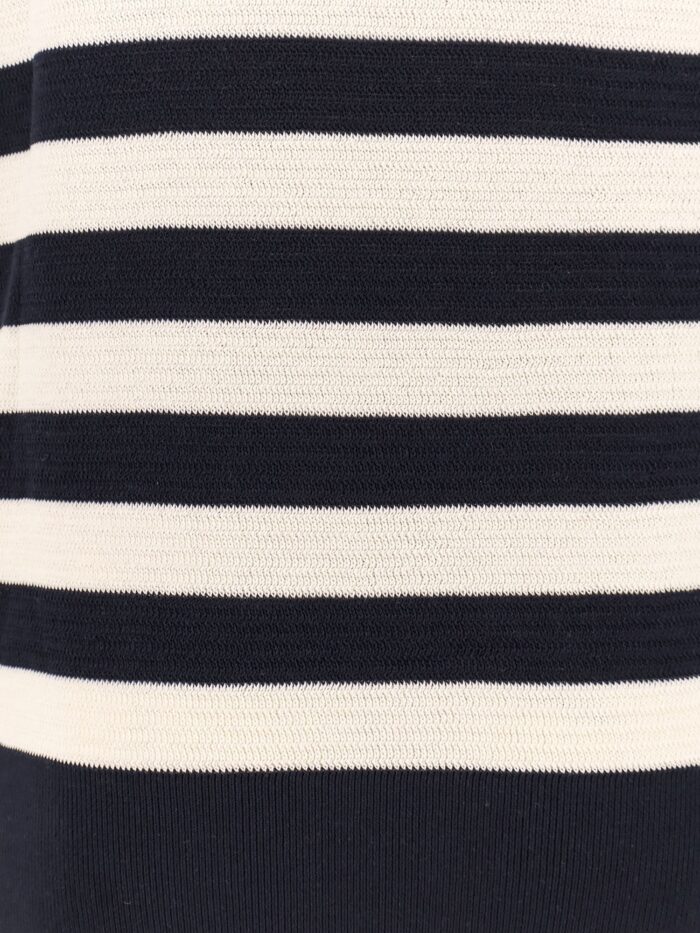 Laneus Striped Knitted Cotton Sweater