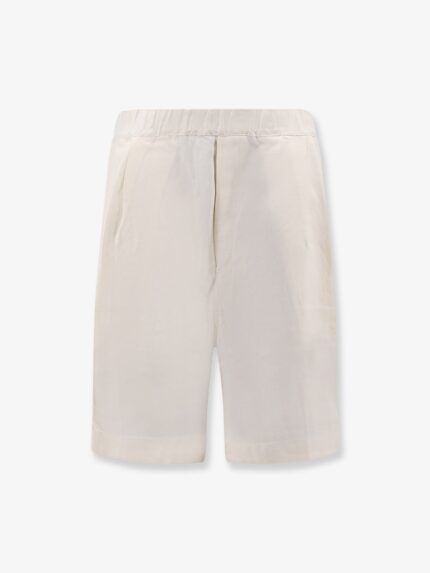 Laneus Viscose And Linen Bermuda Shorts