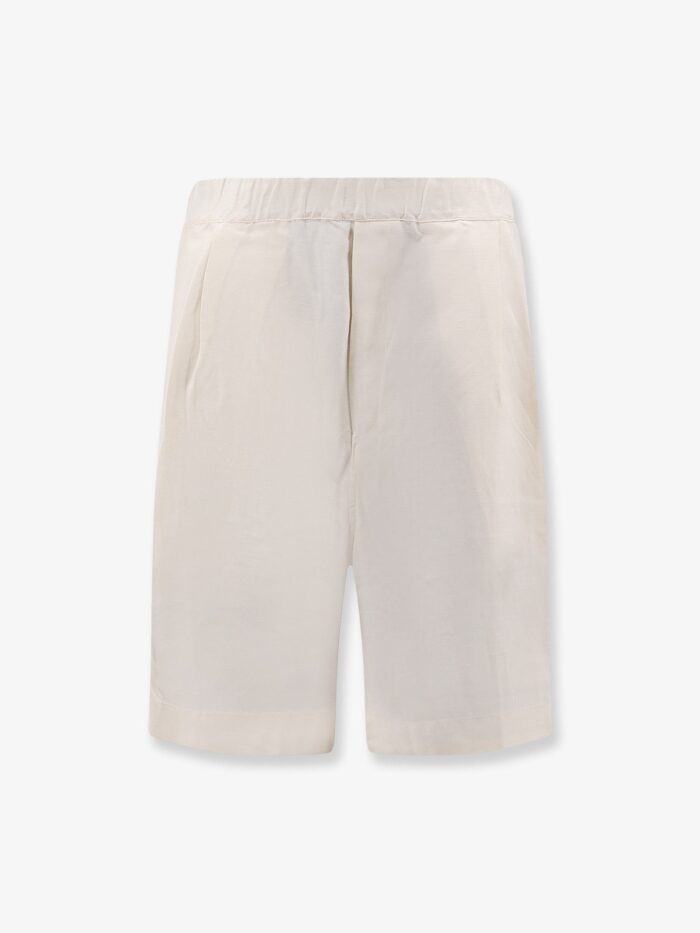 Laneus Viscose And Linen Bermuda Shorts