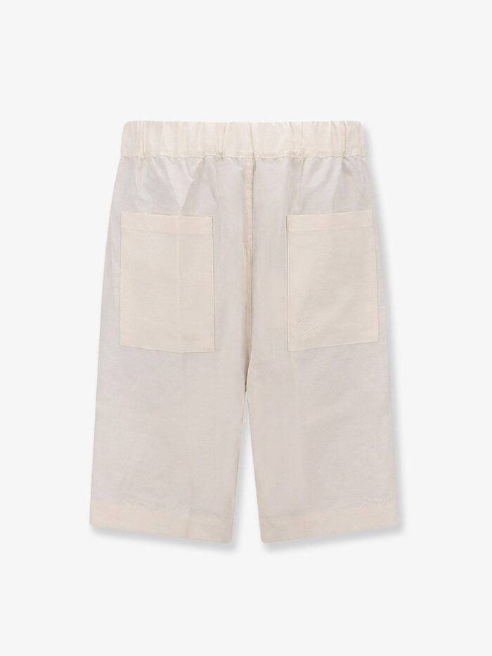 Laneus Viscose And Linen Bermuda Shorts