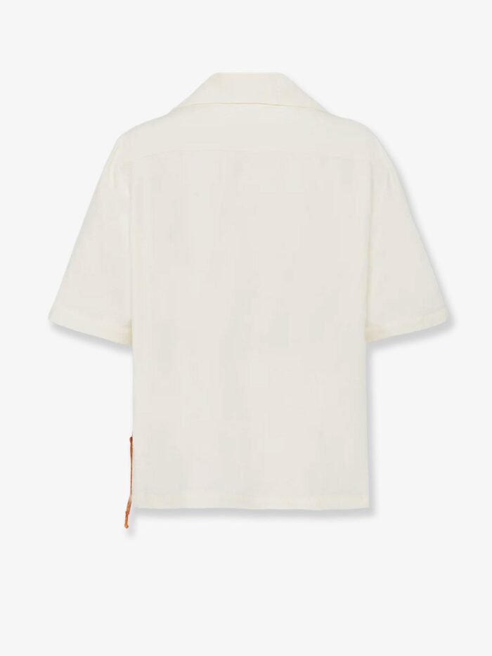 Laneus Viscose And Linen Blend Shirt