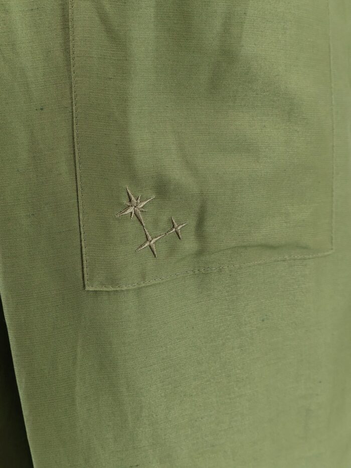 Laneus Viscose And Linen Trousers