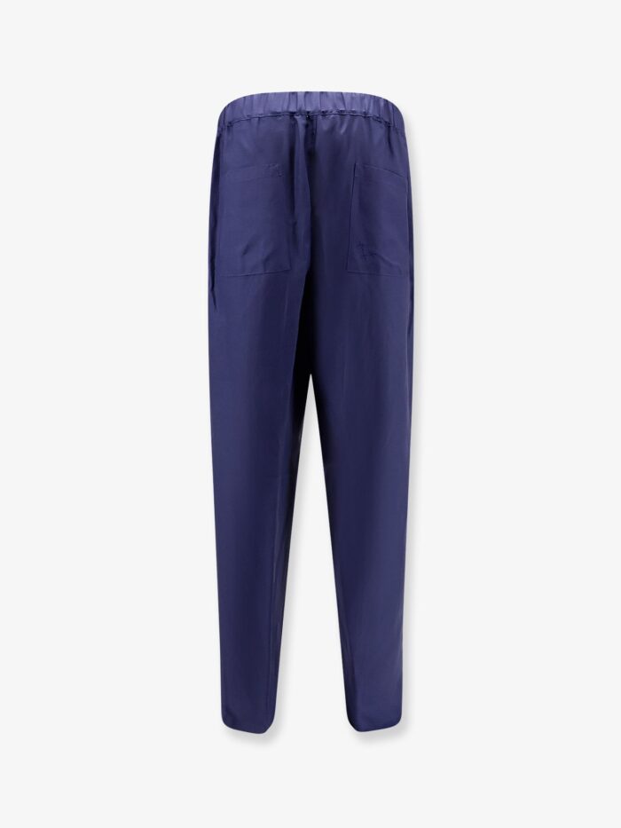 Laneus Viscose And Linen Trousers