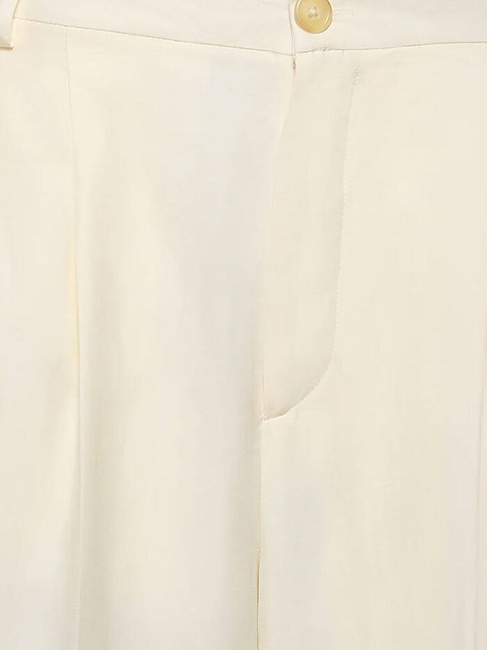 Laneus Viscose And Linen Trousers