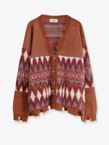 Laneus Wool And Mohair Blend Cardigan