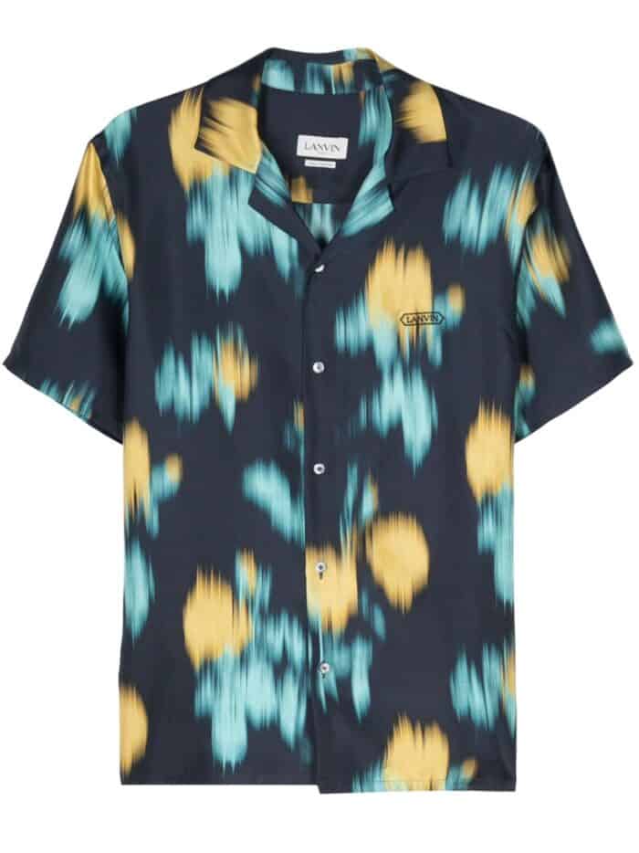 LANVIN Abstract-pattern Silk Shirt