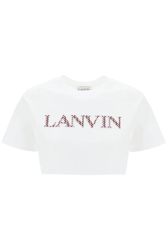 Lanvin Curb Logo Cropped T-shirt