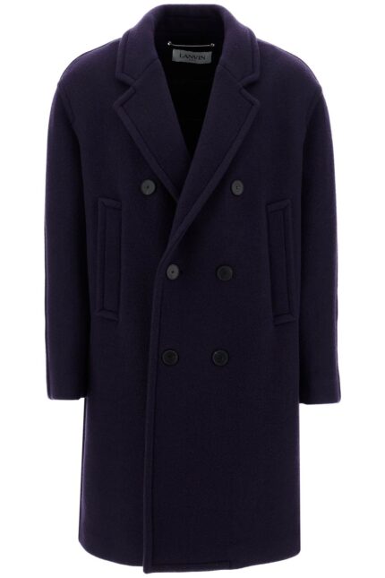 LANVIN Double-breasted Heavy Wool Coat