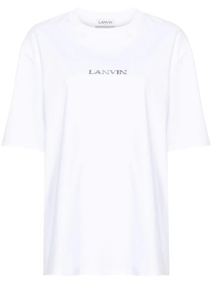 LANVIN Logo-embroidered T-shirt