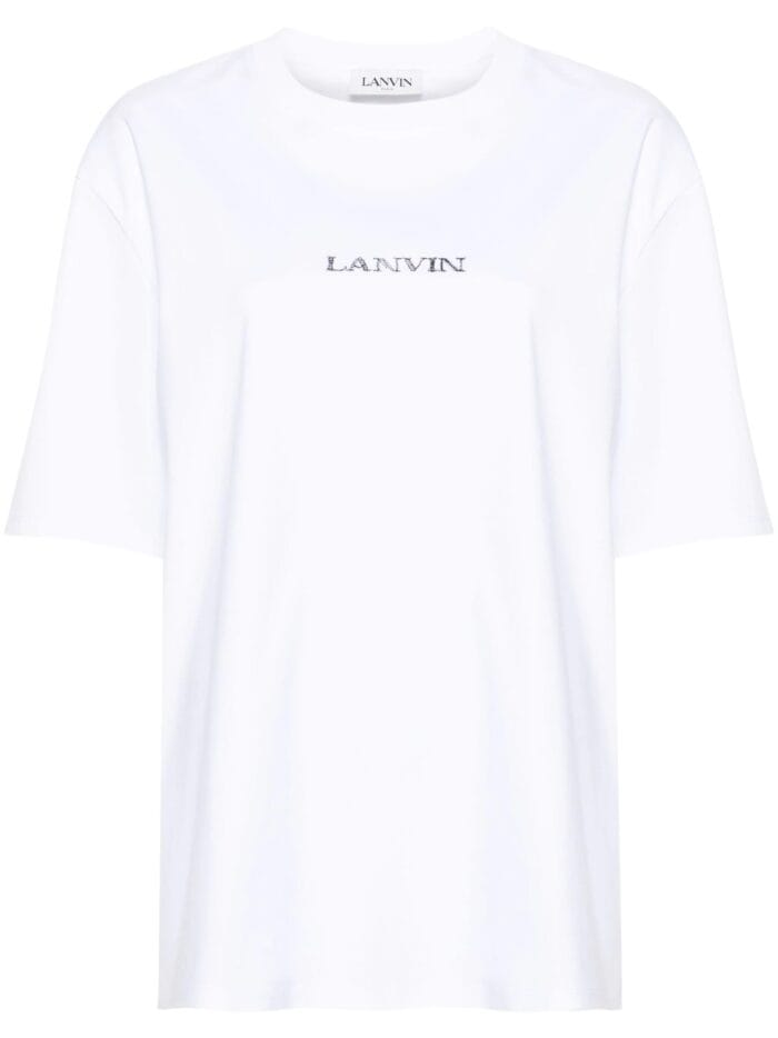 LANVIN Logo-embroidered T-shirt