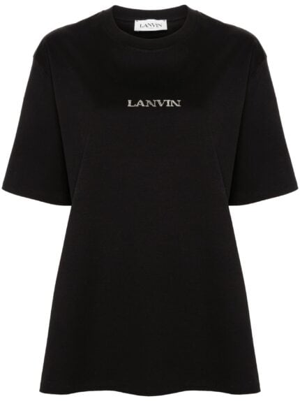 LANVIN Logo-embroidered T-shirt