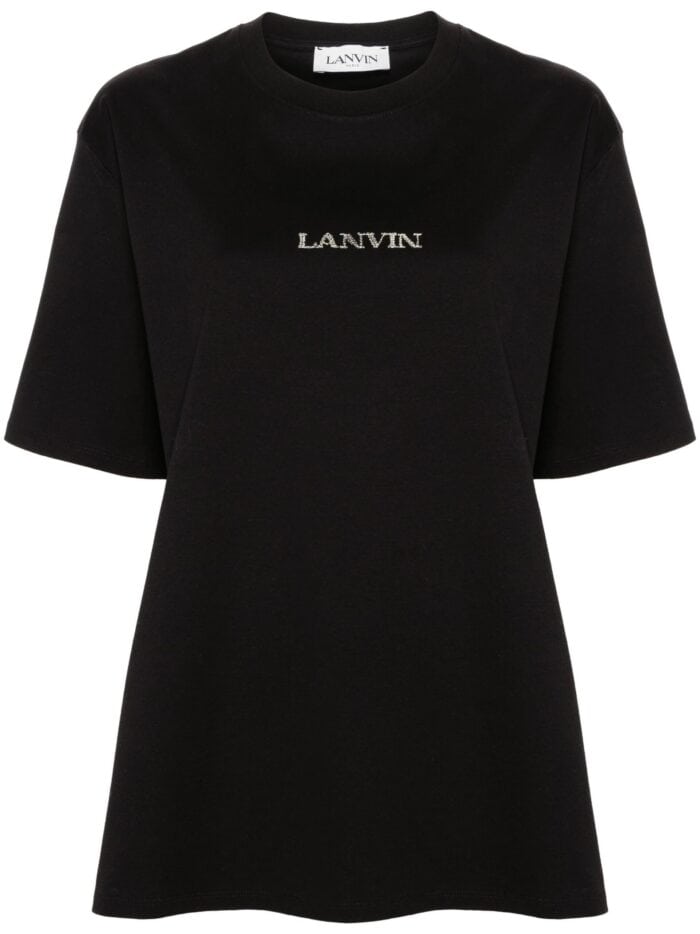 LANVIN Logo-embroidered T-shirt