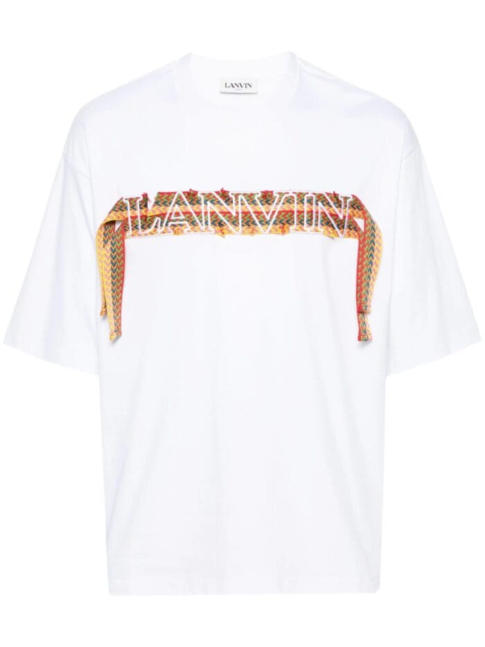 LANVIN Logo-embroidered T-shirt