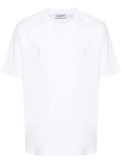 LANVIN Logo-embroidered T-shirt