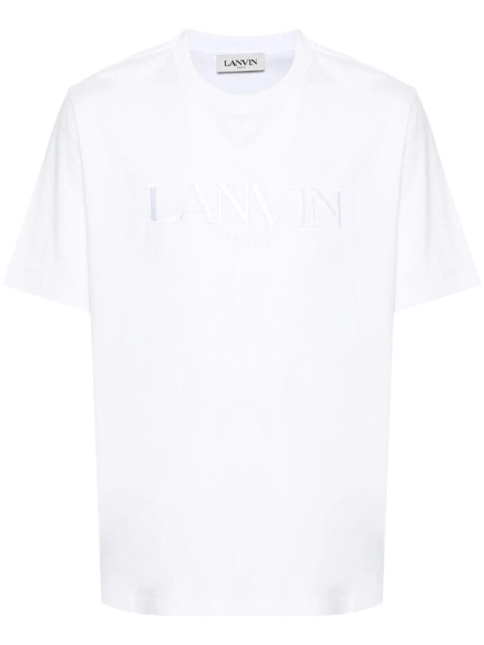 LANVIN Logo-embroidered T-shirt