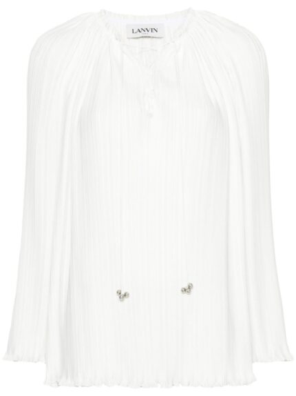 LANVIN Long Sleeve Blouse Open Neck