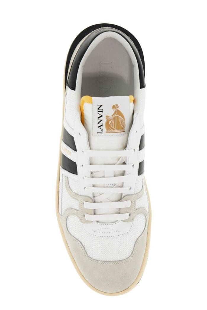 LANVIN 'mesh And Leather Clay Sneakers With