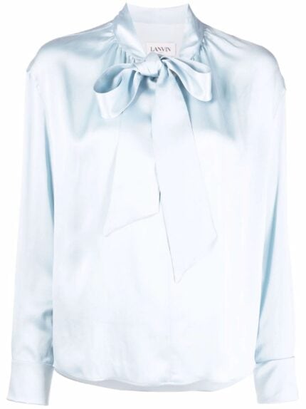 LANVIN Ribbon-fastened Silk Blouse