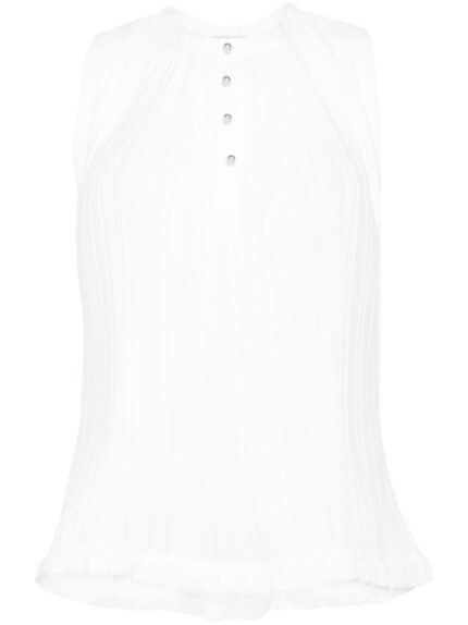 LANVIN Sleeveless Pleated Top