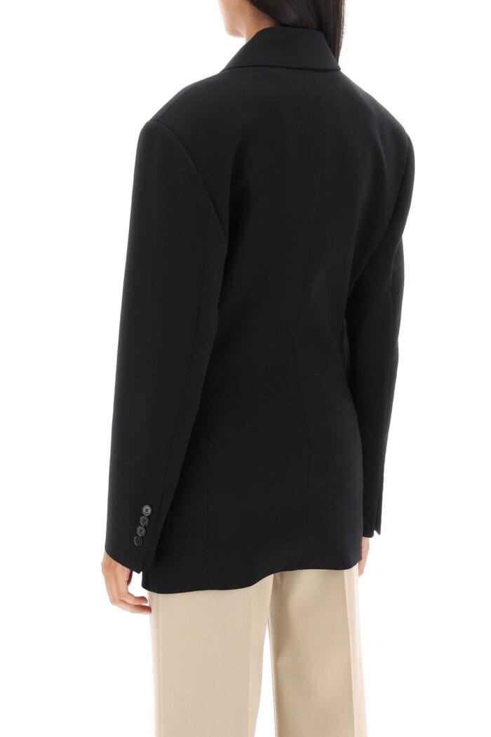 Lanvin Stretch Wool Waisted Blazer