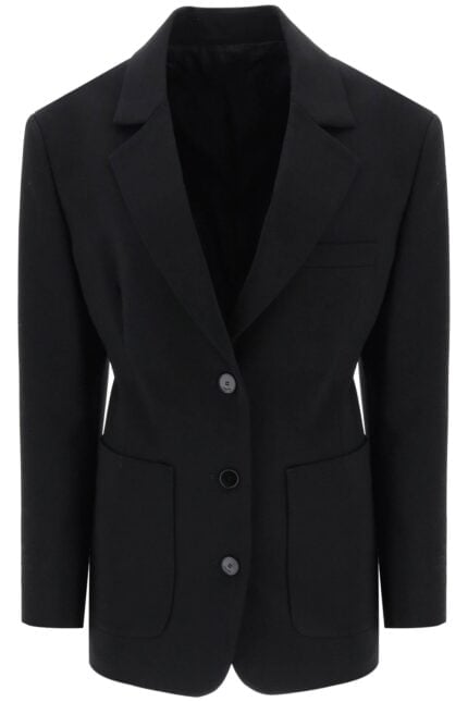 Lanvin Stretch Wool Waisted Blazer