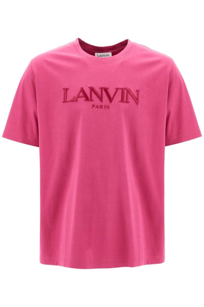 LANVIN T-shirt With Embroidered Logo Design