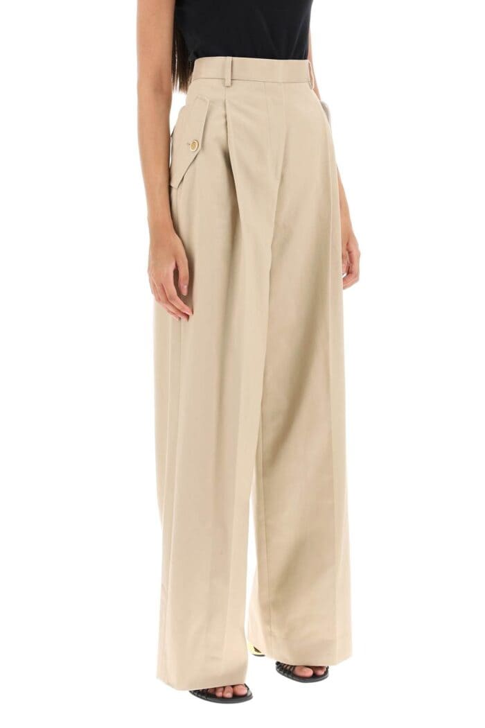 Lanvin Wide Leg Gabardine Pants