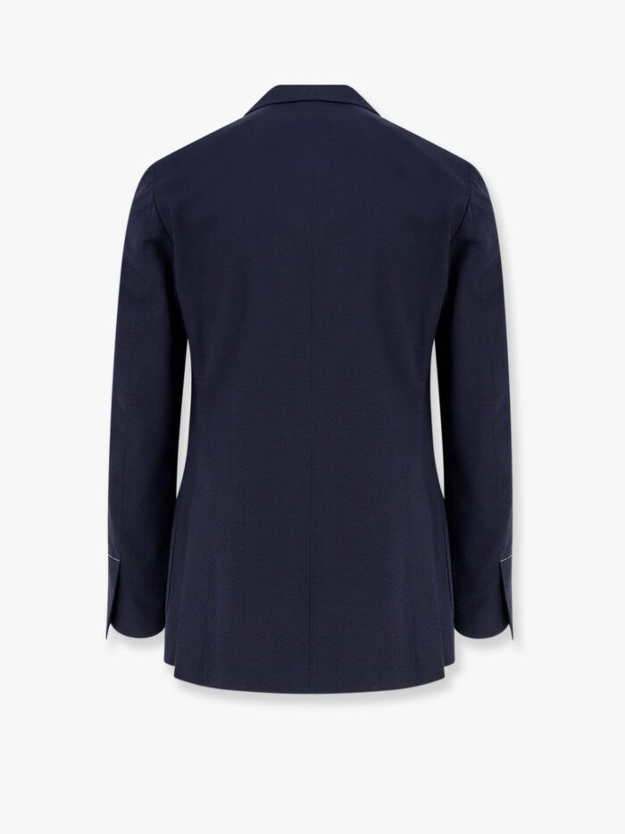 Lardini Cotton Blazer With Iconic Brooch