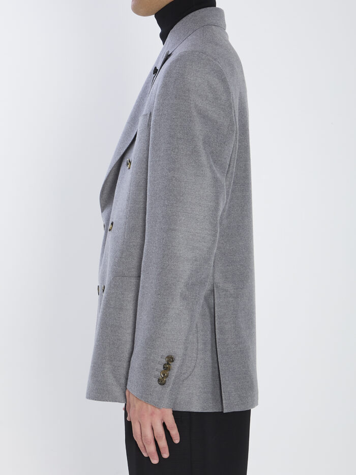 Lardini Double-breasted jacket in pure virgin wool