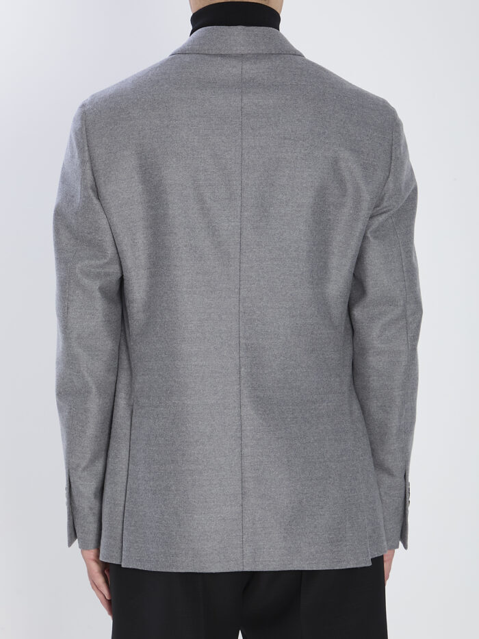 Lardini Double-breasted jacket in pure virgin wool