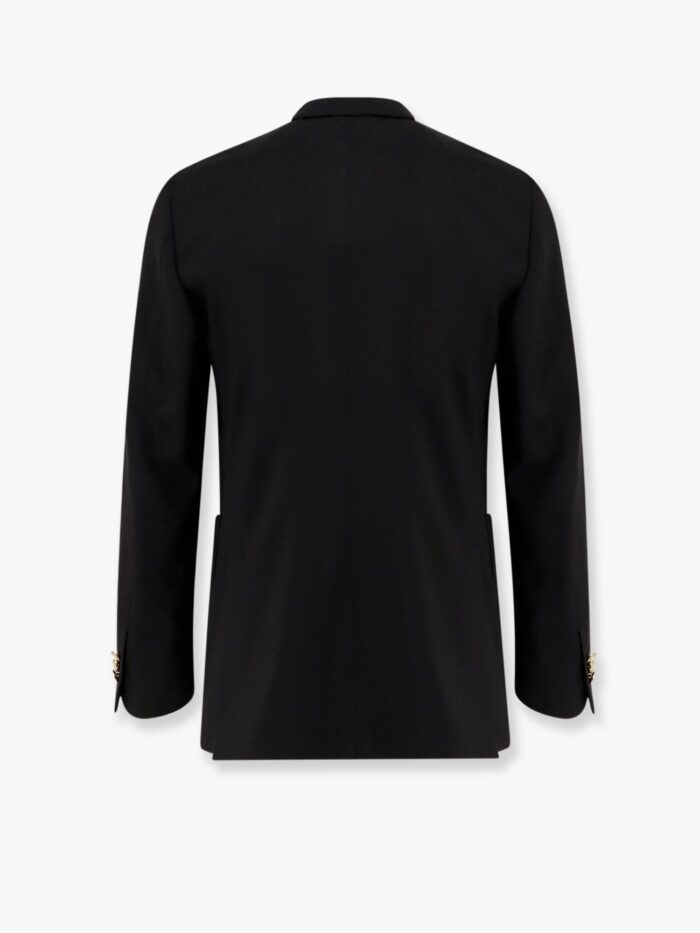 Lardini Double-breasted Wool Blazer With Iconic Brooch