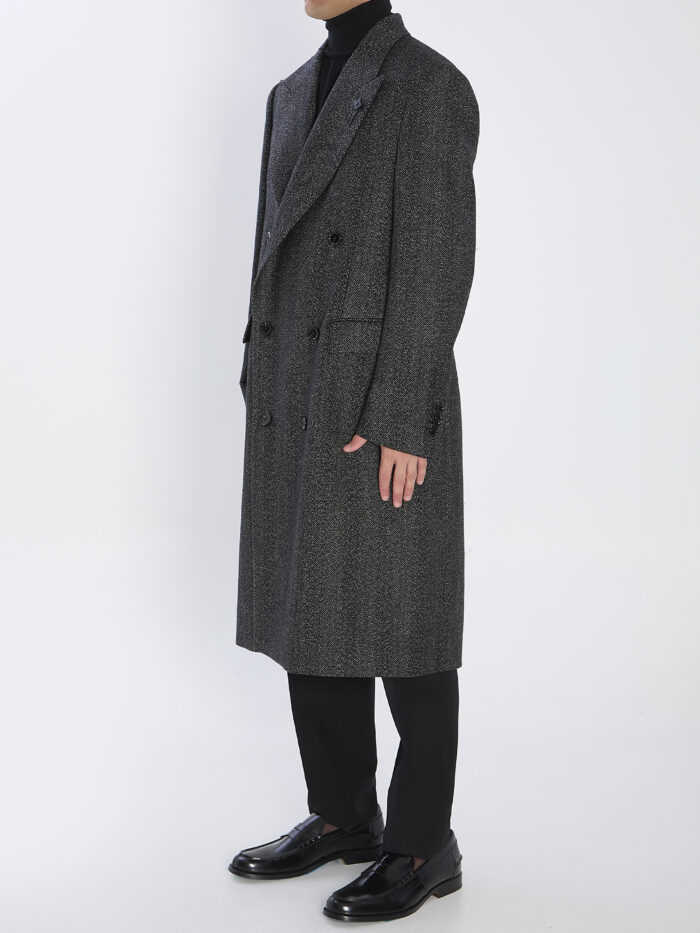 Lardini Double-breasted wool coat