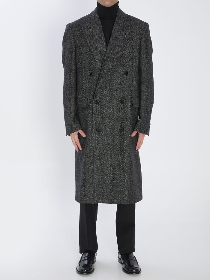 Lardini Double-breasted wool coat