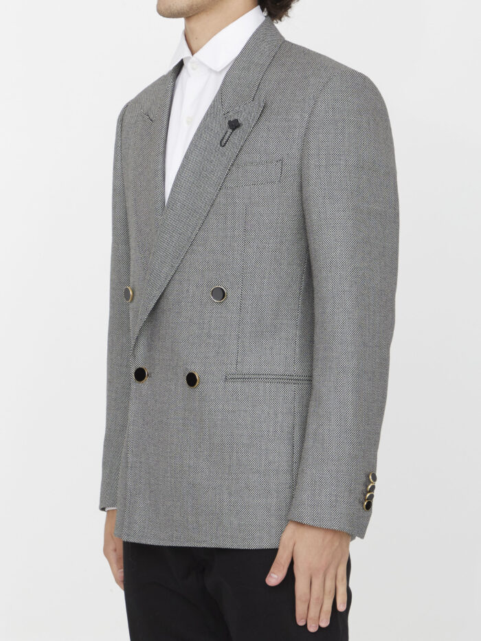 Lardini Double-breasted wool jacket