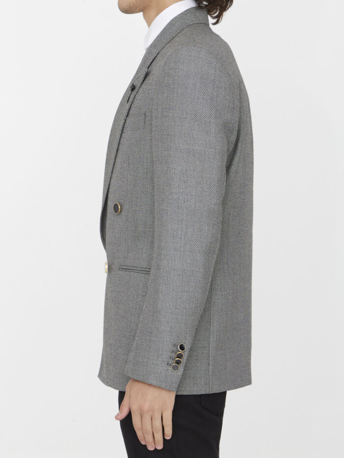 Lardini Double-breasted wool jacket