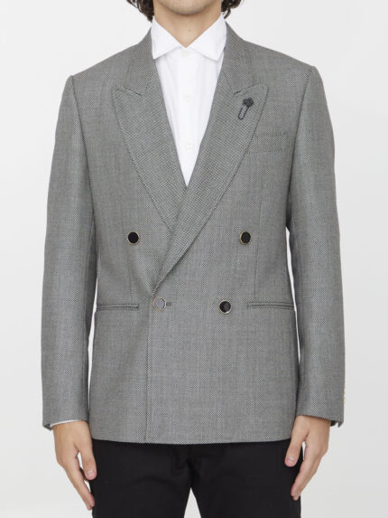 Lardini Double-breasted wool jacket