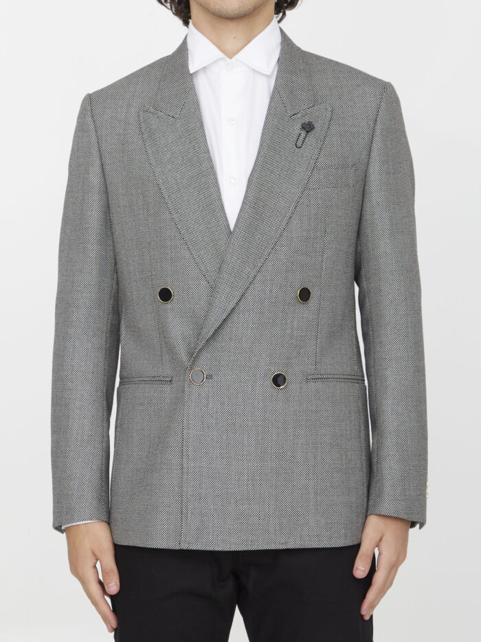 Lardini Double-breasted wool jacket