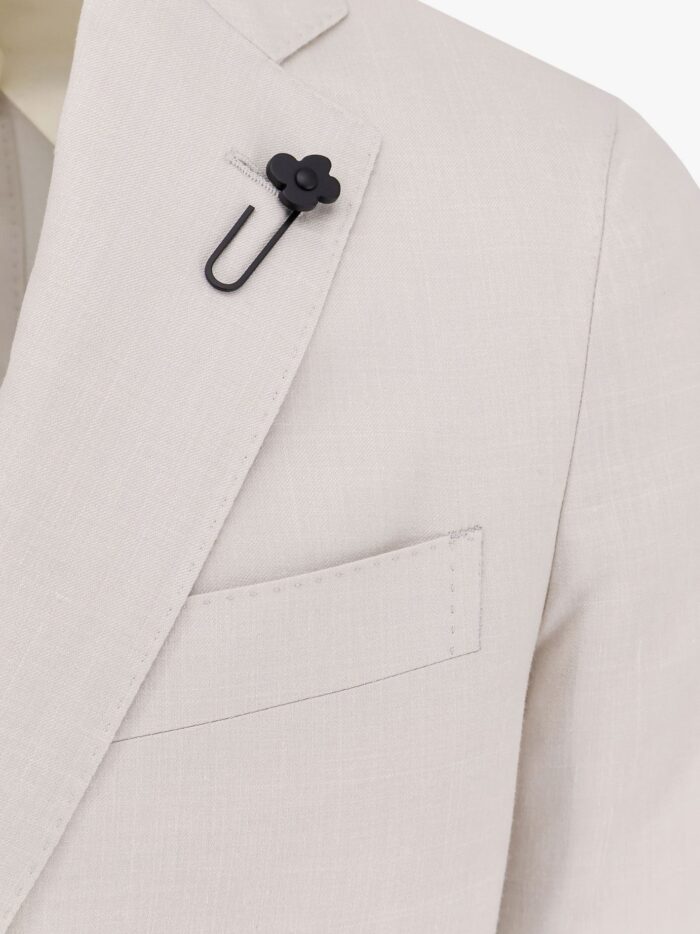 Lardini Iconic Single-breasted Virgin Wool, Silk And Linen Blazer