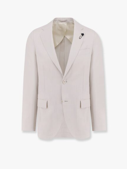Lardini Iconic Single-breasted Virgin Wool, Silk And Linen Blazer