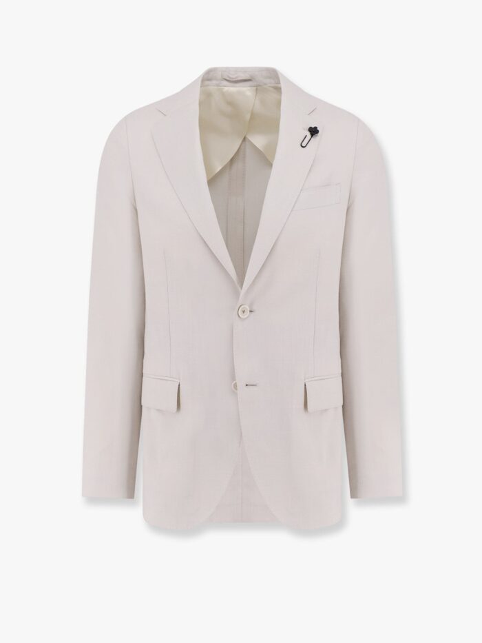 Lardini Iconic Single-breasted Virgin Wool, Silk And Linen Blazer