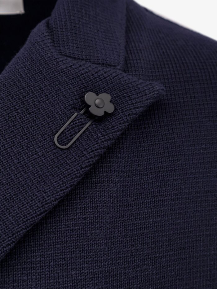 Lardini Knitted Blazer With Iconic Brooch