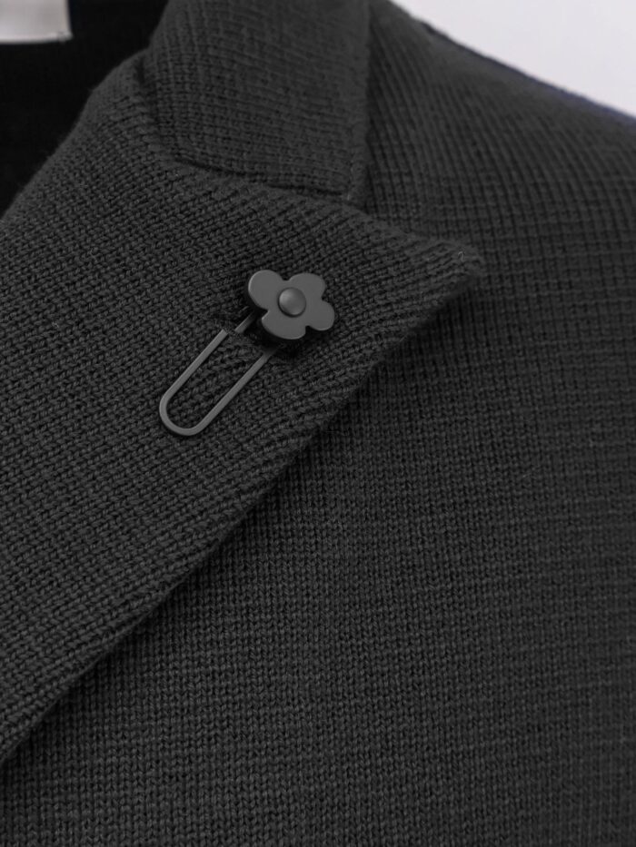 Lardini Knitted Blazer With Iconic Brooch